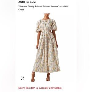 Astr The Label Shelby Floral Puff Sleeve Open Back Maxi Dress